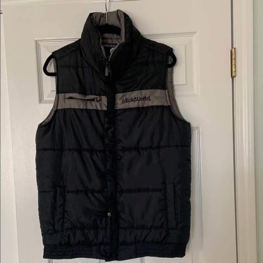 Ecko Unltd Black Quilted Vest Men’s Size S